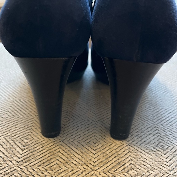Aquatalia Navy Suede Booties - Picture 3 of 10